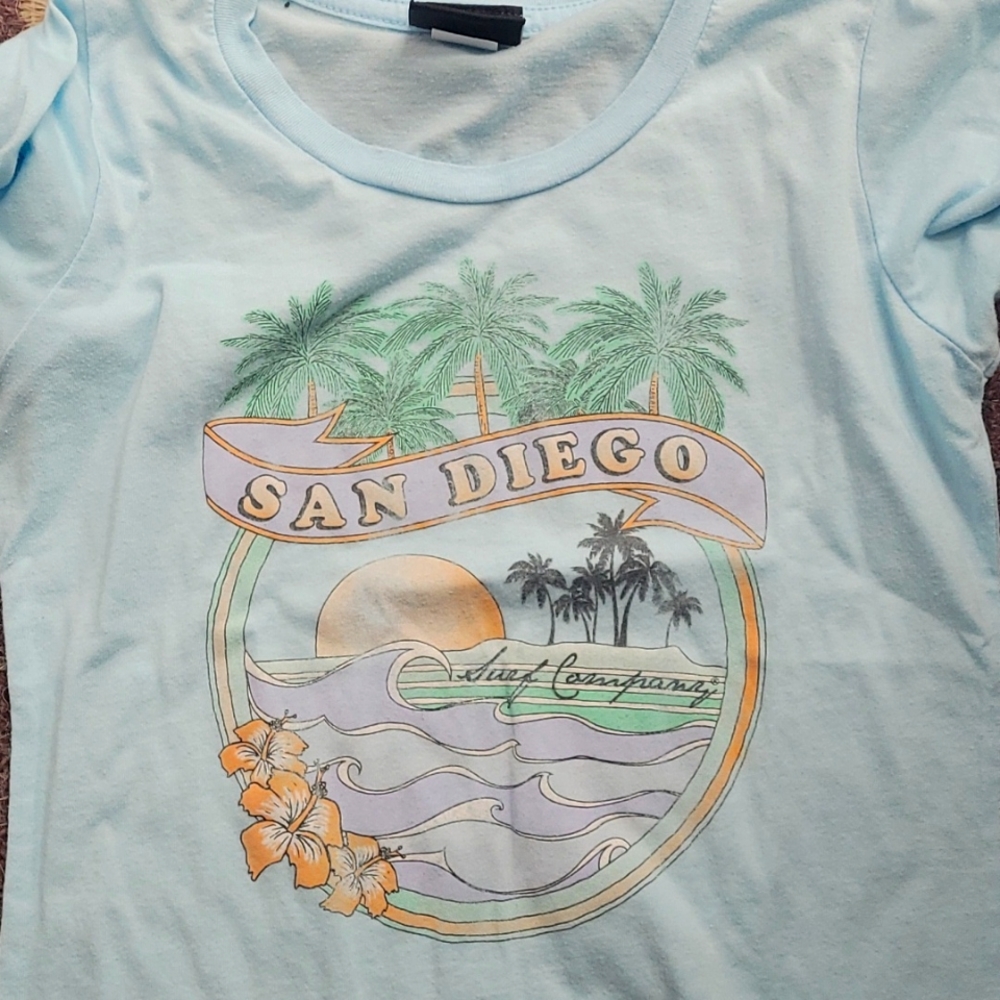 SAN DIEGO SURF COMPANY T-SHIRT WOMENS MEDIUM